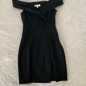 By The Way Black Off the Shoulder Mini Dress